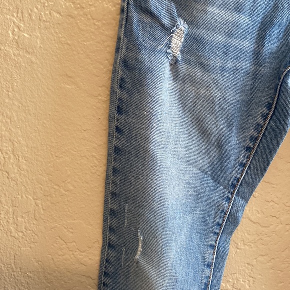 Zara Kids Distressed Blue Denim Jean Pants Size 9 - Picture 3 of 9